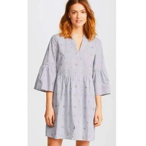 Cooper & Ella Striped Babydoll Dress | Size XS | Blue White Mini Dress